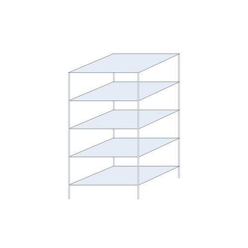 Regały metalowe Taranis - Regał metalowy Taranis, podstawowy, 200 x 100 x 80 cm, 2330 kg, 5 półek, srebrny