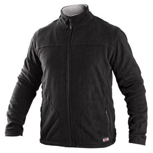 Bluza polarowa na zamek błyskawiczny, czarna - Bluza polarowa ze ściągaczem w dolnej części, rozm. XL
