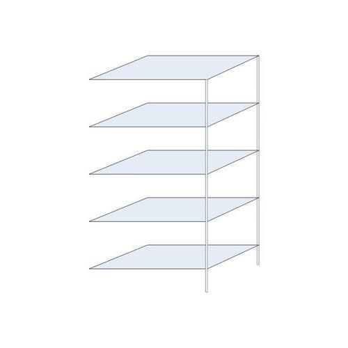 Metalowe regały bezśrubowe Tauret - Regał metalowy Tauret, dostawny 200 x 100 x 60 cm, 1200 kg, 5 półek, ocynkowany