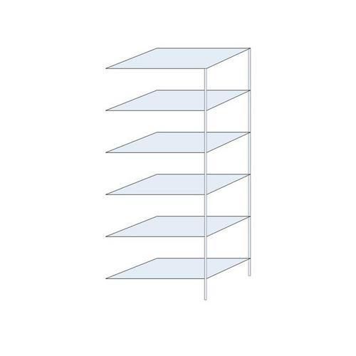 Metalowe regały bezśrubowe Ogmios - Regał metalowy Ogmios, dostawny, 250 x 100 x 60 cm, 1700 kg, 6 półek, ocynkowany