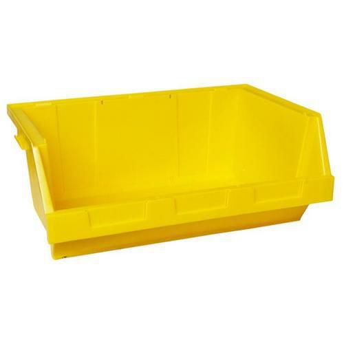 Pojemniki plastikowe PE 25 x 60 x 40 cm - Pojemnik plastikowy PE 25 x 60 x 40 cm, żółty