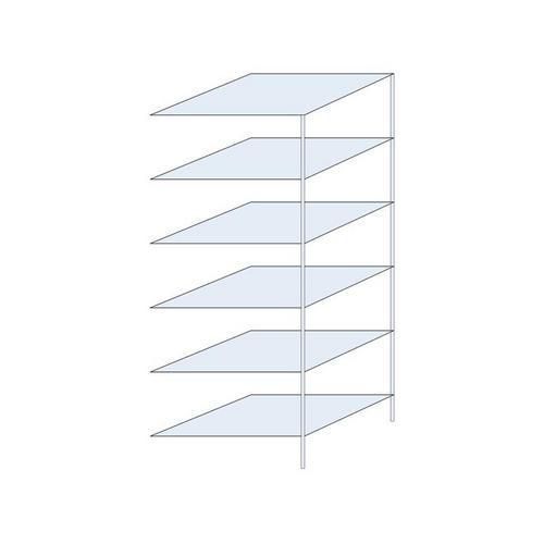 Regały metalowe Taranis - Regał metalowy Taranis, dostawny, 250 x 100 x 80 cm, 1320 kg, 6 półek, srebrny