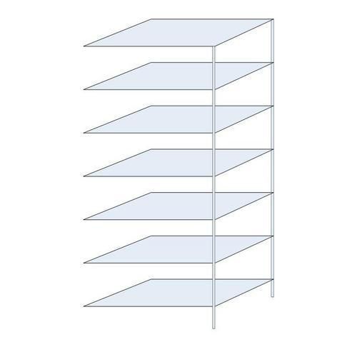 Regały metalowe Taranis - Regał metalowy Taranis, dostawny, 300 x 130 x 80 cm, 970 kg, 7 półek, srebrny