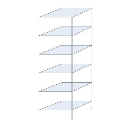 Regały metalowe Taranis - Regał metalowy Taranis, dostawny, 250 x 75 x 60 cm, 980 kg, 6 półek, srebrny
