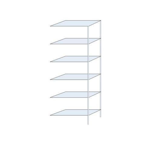 Metalowe regały bezśrubowe Perun - Regał metalowy Perun, dostawny 250 x 90 x 40 cm, 1410 kg, 6 półek, ocynkowany