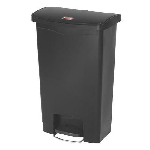 Plastikowe kosze na śmieci Rubbermaid Front Step, pojemność 50 l - Plastikowy kosz na śmieci Rubbermaid Front Step, pojemność 50 l, czarny