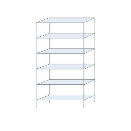 Regały metalowe Taranis - Regał metalowy Taranis, podstawowy, 250 x 130 x 40 cm, 1320 kg, 6 półek, srebrny
