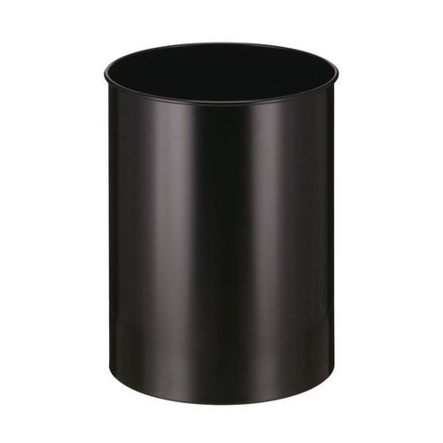 Metalowe kosze na śmieci Tube, pojemność 30 l - Metalowy kosz na śmieci Tube, pojemność 30 l, czarny
