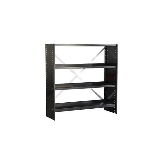 Regały metalowe, podstawowe, 100 x 100 x 30 - 40 cm, 3 półki, czarne Regały metalowe, podstawowe, 100 x 100 x 30 - 40 cm, 3 półki, czarne