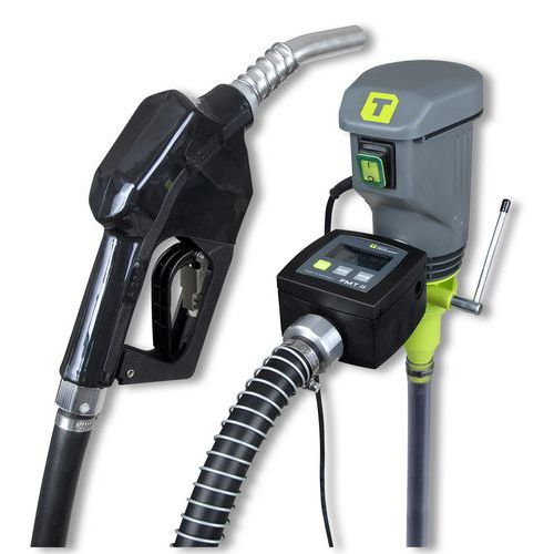 Elektryczna pompa beczkowa z przepływomierzem i automatycznym pistoletem do dystrybucji oleju napędowego Elektryczna pompa beczkowa z przepływomierzem i automatycznym pistoletem do dystrybucji oleju napędowego