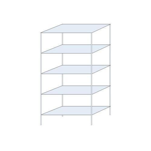 Metalowe regały bezśrubowe Tauret - Regał metalowy Tauret, podstawowy 200 x 100 x 50 cm, 1200 kg, 5 półek, ocynkowany