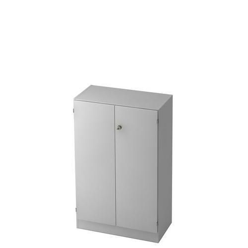 Szafki średnie, szerokie Nomeris, 127 x 80 x 40 cm, z drzwiami - Szafka średnia, szeroka Nomeris, 127 x 80 x 40 cm, z drzwiami, jasnoszary