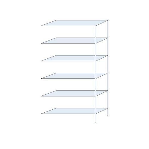Regały metalowe Taranis - Regał metalowy Taranis, dostawny, 250 x 130 x 40 cm, 660 kg, 6 półek, srebrny