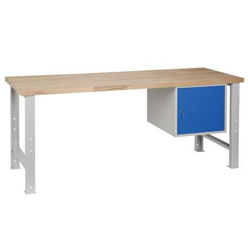 Stoły warsztatowe Weld, 84 x 200 x 68,5 cm - Stół warsztatowy Weld z szafką 41 cm, 84 x 200 x 68,5 cm, szary