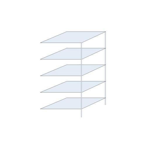 Regały metalowe Taranis - Regał metalowy Taranis, dostawny, 200 x 100 x 80 cm, 730 kg, 5 półek, srebrny
