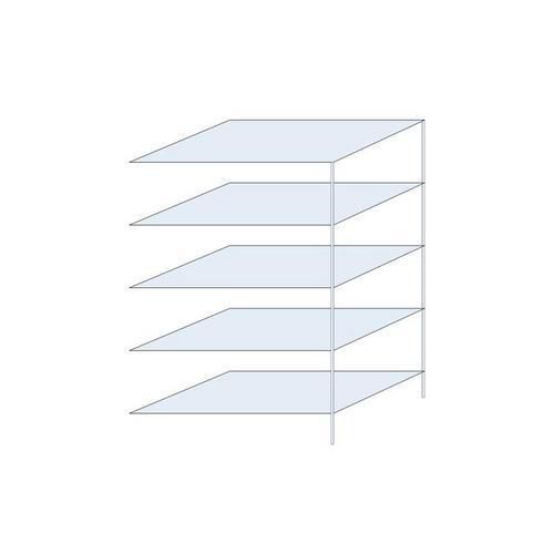 Regały metalowe Taranis - Regał metalowy Taranis, dostawny, 200 x 130 x 80 cm, 1170 kg, 5 półek, srebrny