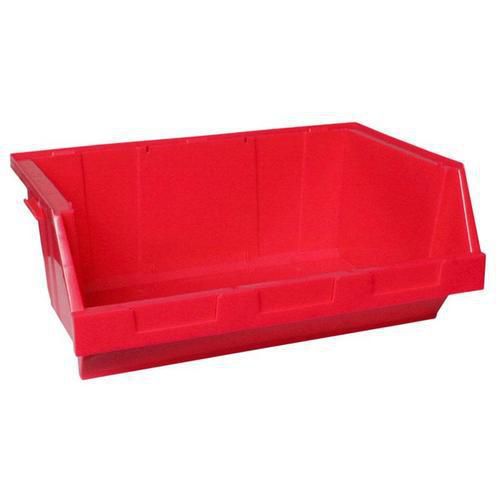 Pojemniki plastikowe PE 25 x 60 x 40 cm - Pojemnik plastikowy PE 25 x 60 x 40 cm, czerwony