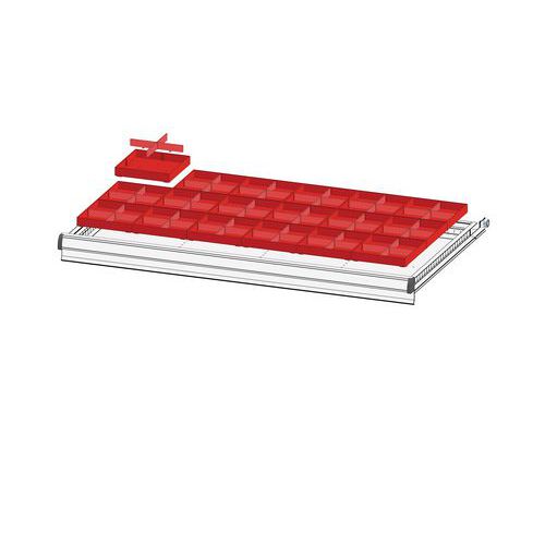 Zestaw plastikowych przegród do szuflad - Zestaw 72 plastikowych przegród do szuflad, wysokość 50 mm