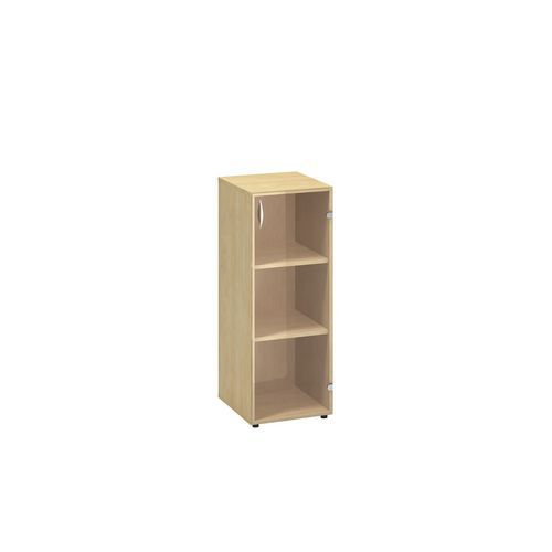 Szafy średnie wąskie Alfa 500, 106,3 x 40 x 45,8 cm, ze szklanymi drzwiami - wersja prawa - Szafa średnia wąska Alfa 500, 106,3 x 40 x 45,8 cm, ze szk