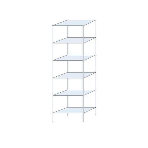 Regały metalowe Taranis - Regał metalowy Taranis, podstawowy, 250 x 75 x 40 cm, 1320 kg, 6 półek, srebrny