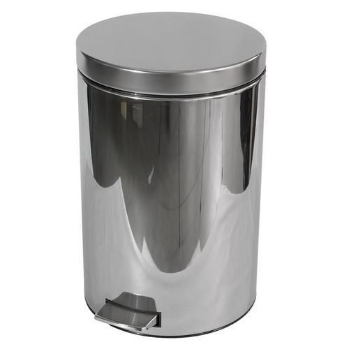 Metalowe kosze na śmieci Merida Clean, pojemność 20 l - Metalowy kosz na śmieci Merida Clean, pojemność 20 l, stal nierdzewna błyszcząca