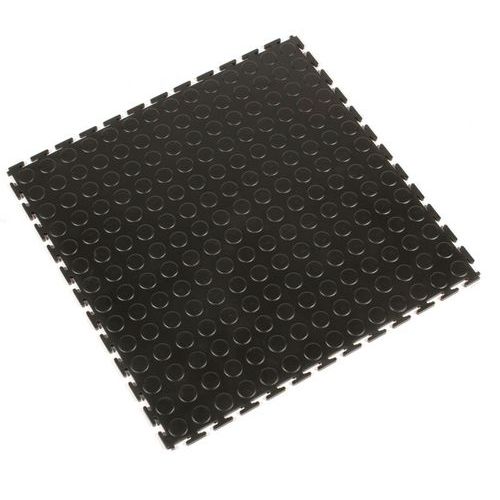Maty przemysłowe z okrągłymi przetłoczeniami na powierzchni, 50 x 50 cm - Płytka Tough Lock Stud, 0,5x0,5mx0,5mm, czarna