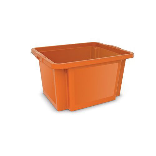 Transportery plastikowe - Skrzynka transportowa z tworzywa sztucznego, pomarańczowa