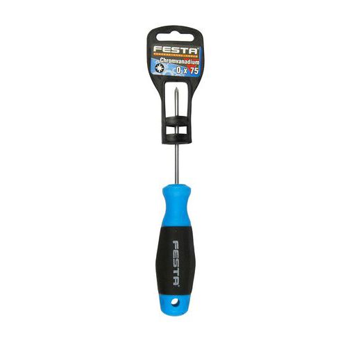 Wkrętaki krzyżowe Pozidriv - Wkrętak krzyżowy Pozidriv, 0 x 75 mm