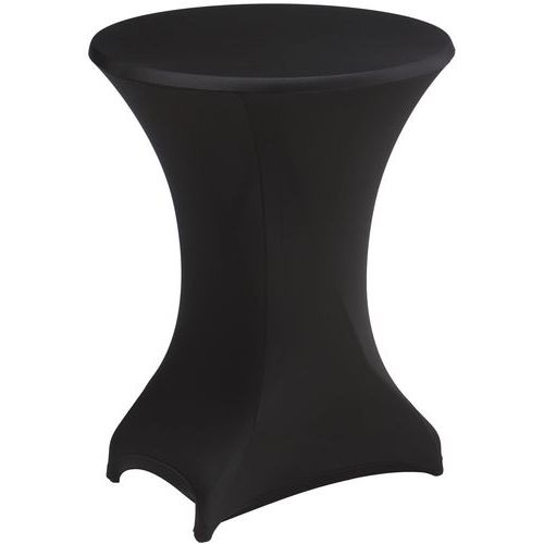 Pokrowce na stoły barowe - Pokrowiec na stół barowy o średnicy 80 cm, kolor czarny