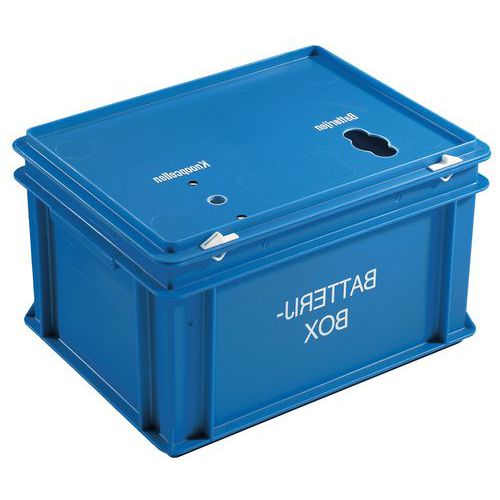 Pojemnik na baterie – 20 l - Pojemnik na baterie niebieski wys.: 23,5 cm szer.: 30 cm