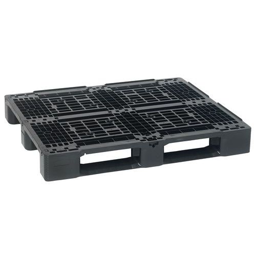 Inteligentne palety plastikowe Euro, na szynach, 15 x 120 x 100 cm - Paleta plastikowa Smart Euro, na szynach, 15 x 120 x 100 cm, bez wzmocnienia