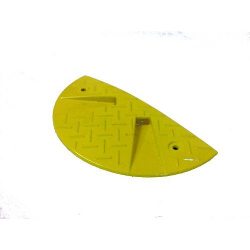 Progi spowalniające, elementy końcowe, 3 x 21,5 x 43 cm - Próg spowalniający, element końcowy, 3 x 21,5 x 43 cm, żółty