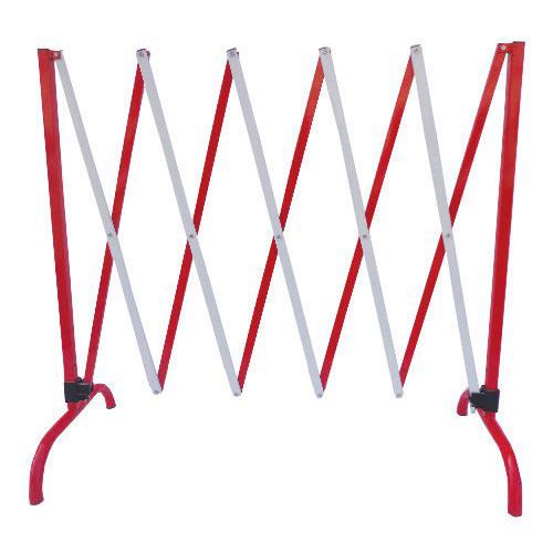 Metalowa barierka mobilna Manutan, składana, długość 230 cm Metalowa barierka mobilna Manutan, składana, długość 230 cm