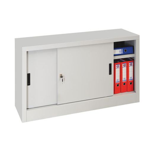 Szafa aktowa metalowa z drzwiami przesuwnymi, 1 półka, 75 x 120 x 45 cm