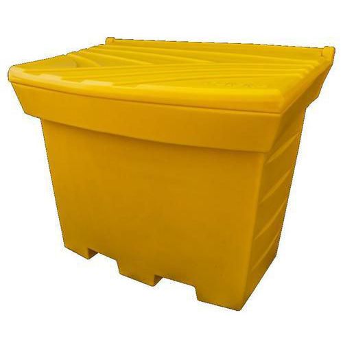 Pojemniki na sól drogową, piasek, sorbenty, 500l - Pojemnik na sól, piasek, 500l, żółty