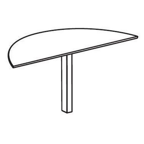 Dostawki do stołu Keno, 80 x 40 x 75 cm, 1/2 koła - Dostawka do stołu Keno, 80 x 40 x 75 cm, legno jasne