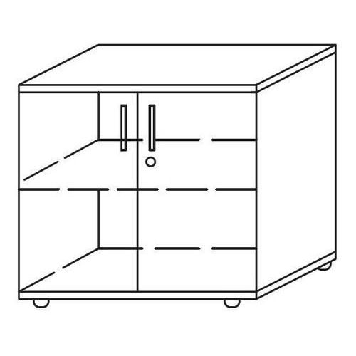 Szafki niskie szerokie Keno, 75 x 80 x 40 cm, z drzwiami - Szafa niska szeroka Keno, 75 x 80 x 40 cm, z drzwiami, legno jasne