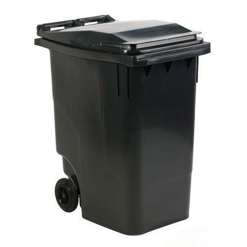 Plastikowe pojemniki zewnętrzne na odpady segregowane, pojemność 360 l - Plastikowy pojemnik zewnętrzny na odpady, pojemność 360l, grafit