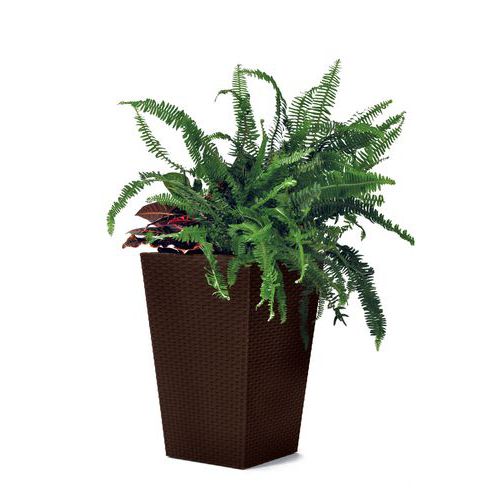 Donice rattanowe S, 23,6 l - Doniczka rattanowa S, 23,6 l, brązowa