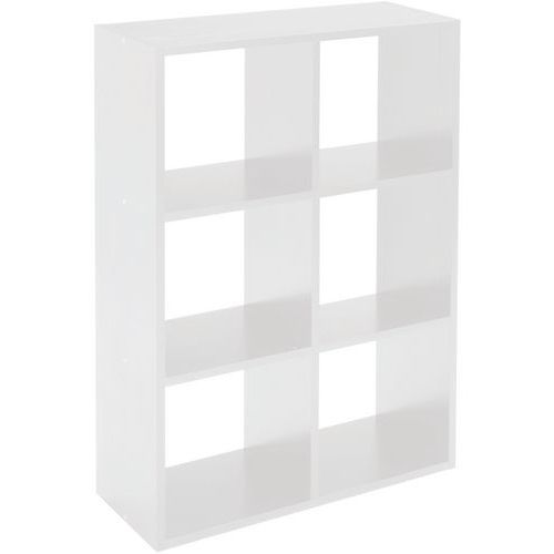 Szafki do przechowywania z przegródkami MaxiCube, białe - Szafka do przechowywania z przegródkami MaxiCube, biała, 6 przegródek, pojedynczy moduł