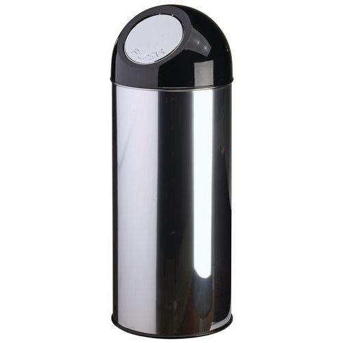 Kosz na śmieci z klapką - KOSZ NA ŚMIECI DOME 55 L STAL NIERDZEWNA 31 x 82