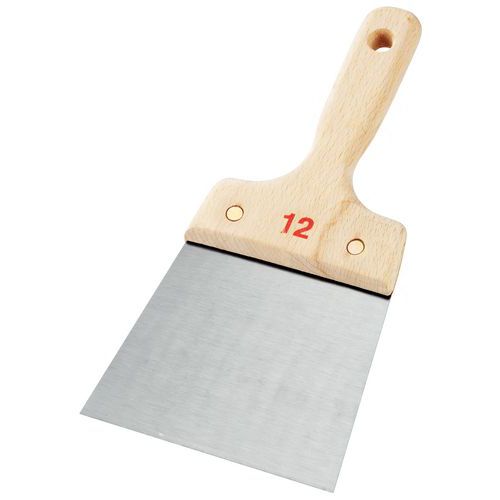 Metalowa szpatułka Roulor z drewnianą rączką - Metalowa szpatułka Roulor z drewnianą rączką, 120 mm