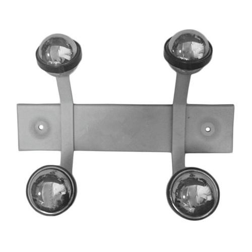 Plastikowe wieszaki ścienne Ted, szerokość 28 cm - Plastikowy wieszak ścienny Ted, szerokość 28 cm, szary/czarny