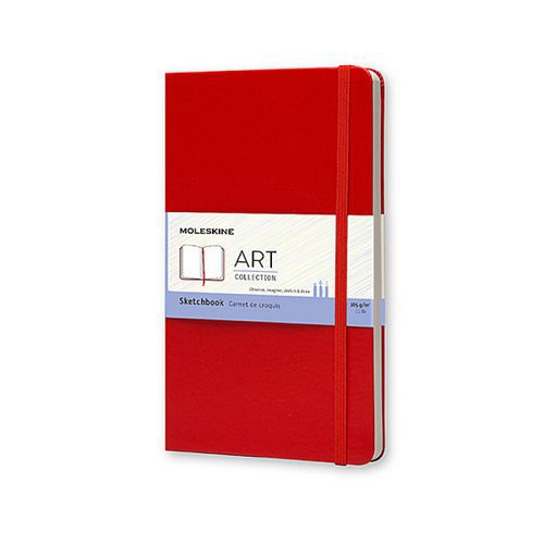 Szkicownik MOLESKINE L (13x21cm), twarda oprawa, 104 strony - Szkicownik MOLESKINE L (13x21cm), twarda oprawa, 104 strony, czerwona