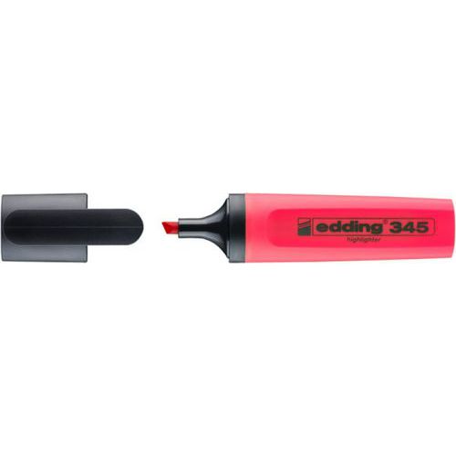 Zakreślacz e-345 EDDING, 2-5mm - Zakreślacz e-345 EDDING, 2-5mm, czerwony