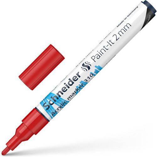 Marker akrylowy SCHNEIDER Paint-It 310, 2 mm - Marker akrylowy SCHNEIDER Paint-It 310, 2 mm, czerwony