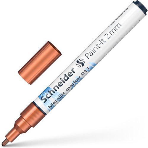 Marker metaliczny SCHNEIDER Paint-It 011, 2 mm - Marker metaliczny SCHNEIDER Paint-It 011, 2 mm, miedziany metalik