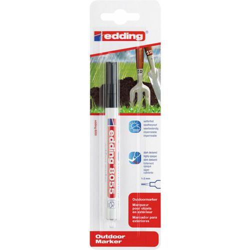 Marker odporny na warunki atmosferyczne e-8055 EDDING, 1-2 mm, blister - Marker odporny na warunki atmosferyczne e-8055 EDDING, 1-2 mm, blister, czarn