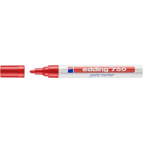 Marker olejowy e-750 EDDING, 2-4mm - Marker olejowy e-750 EDDING, 2-4mm, czerwony