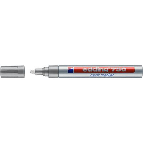 Marker olejowy e-750 EDDING, 2-4mm - Marker olejowy e-750 EDDING, 2-4mm, srebrny